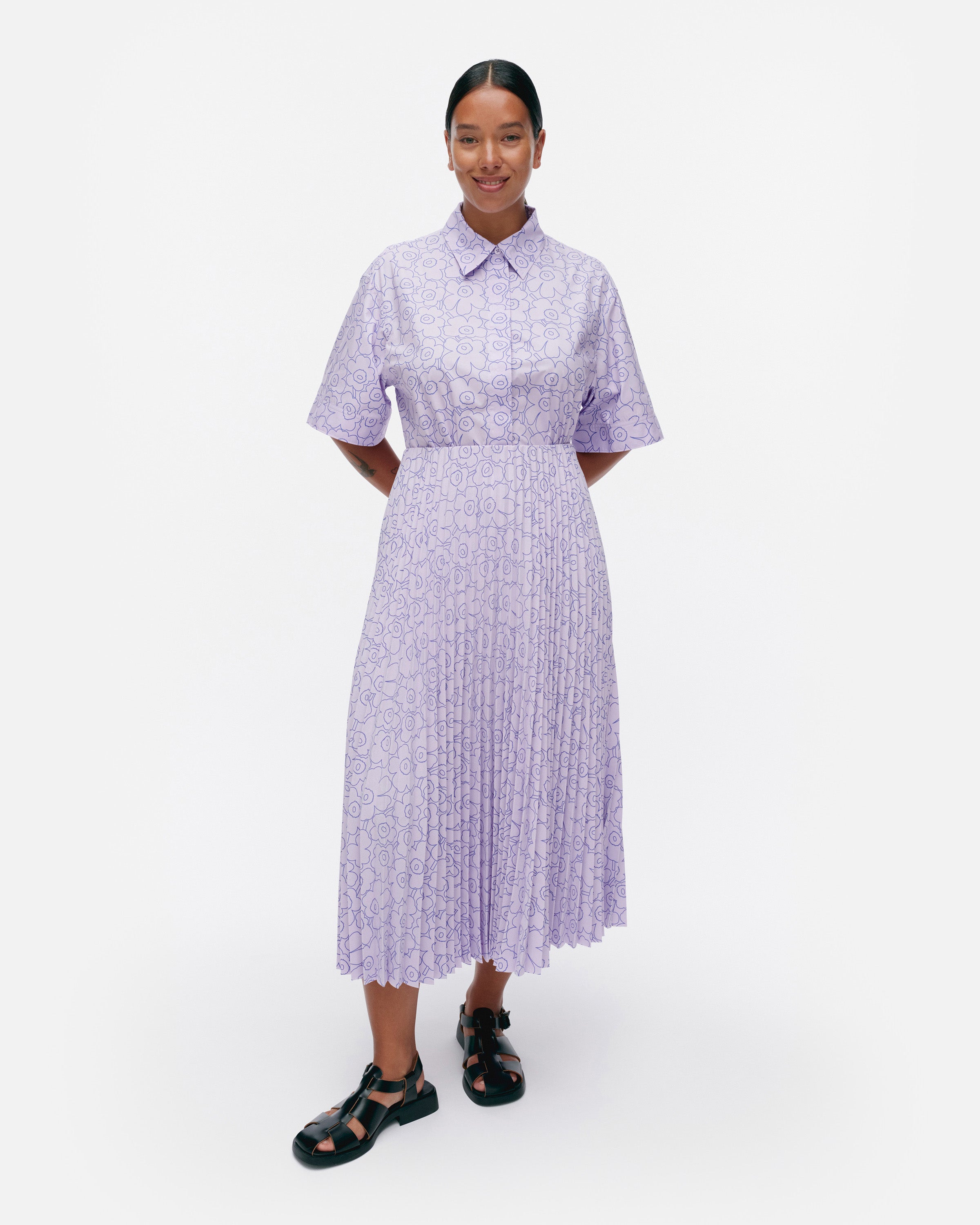 Myy Outline Unikko Pleated Skirt 83.5cm