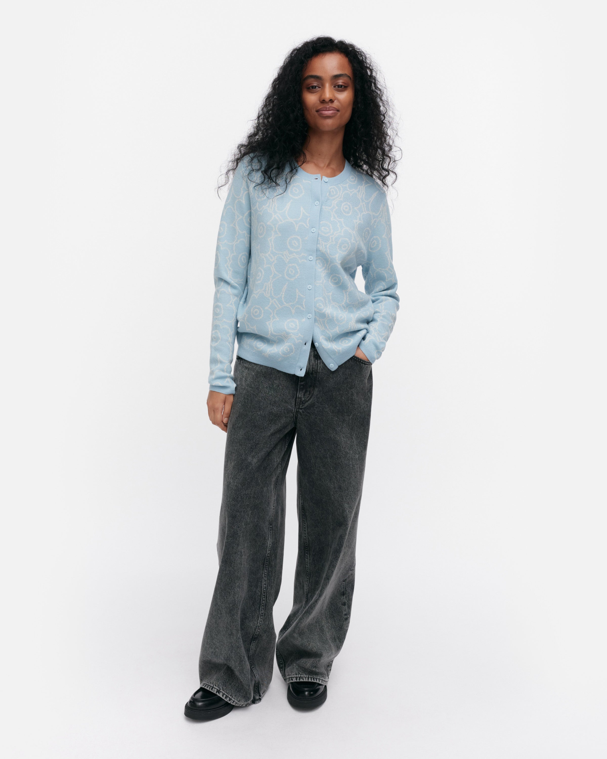 Mutka Mini Outline Unikko Knitted Cardigan 56cm