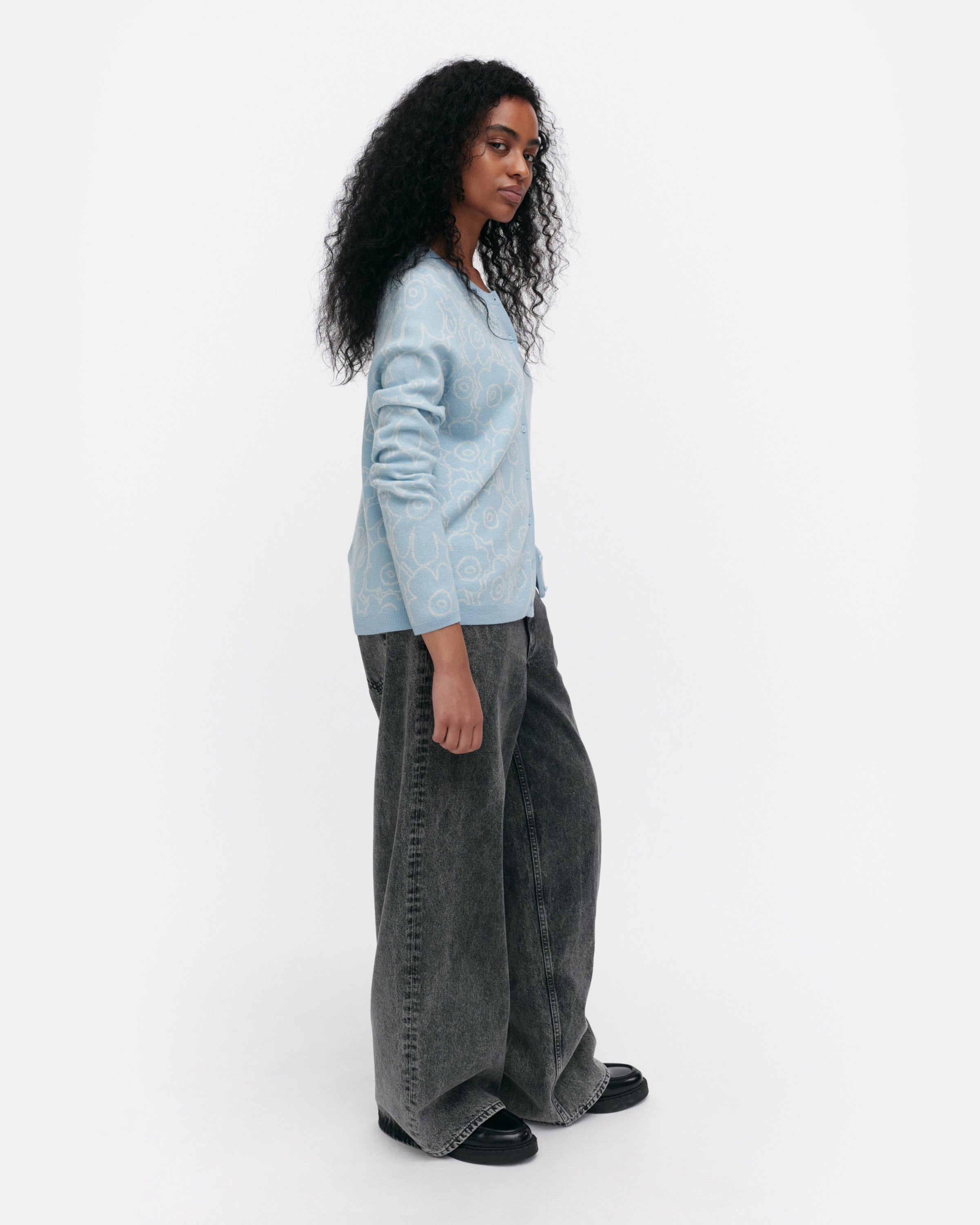 Mutka Mini Outline Unikko Knitted Cardigan 56cm