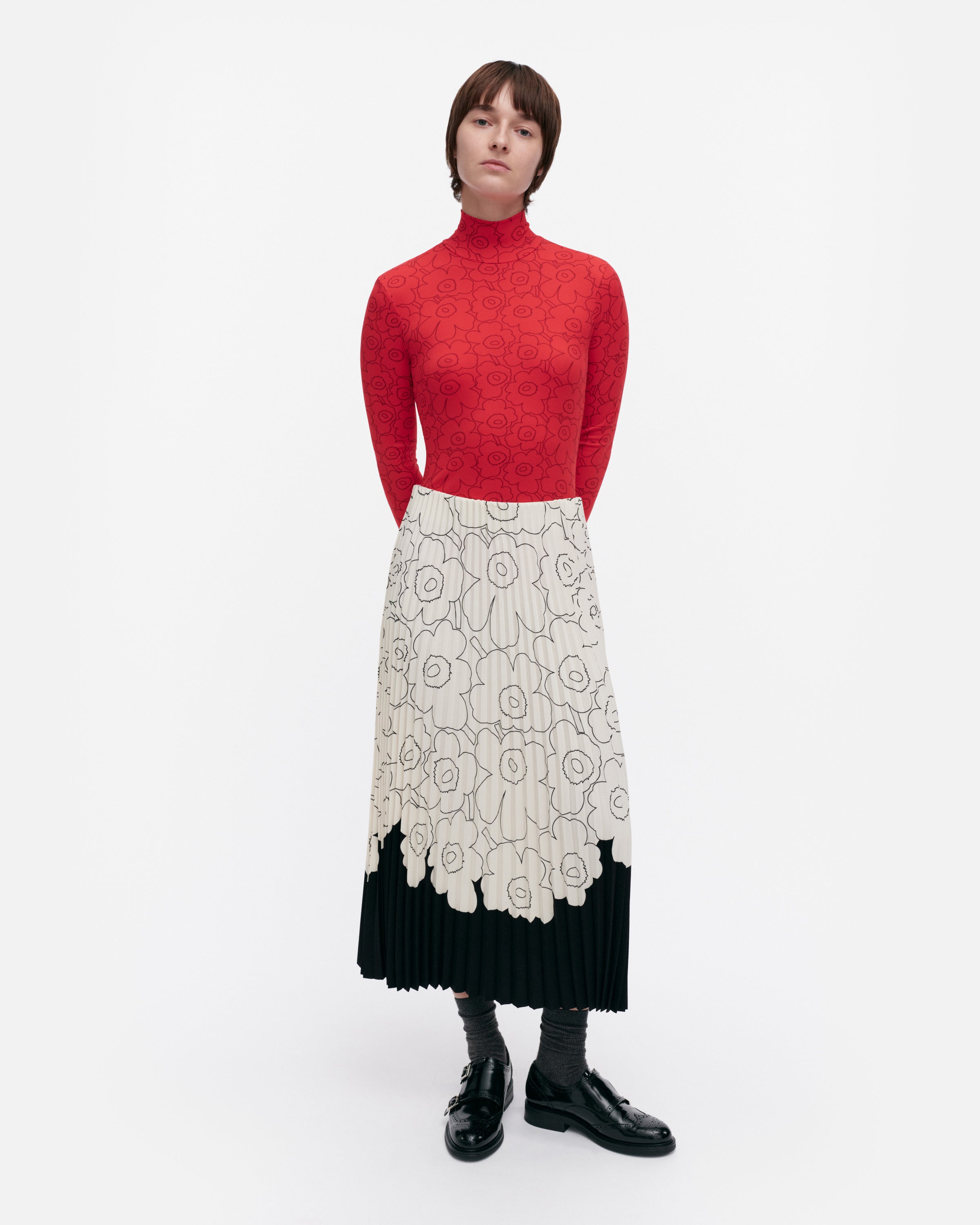 Outline Unikko Pleated Skirt 83.5cm