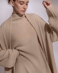 ANNA CASHMERE Mongolian Finest Cashmere Couple Cable Cardigan