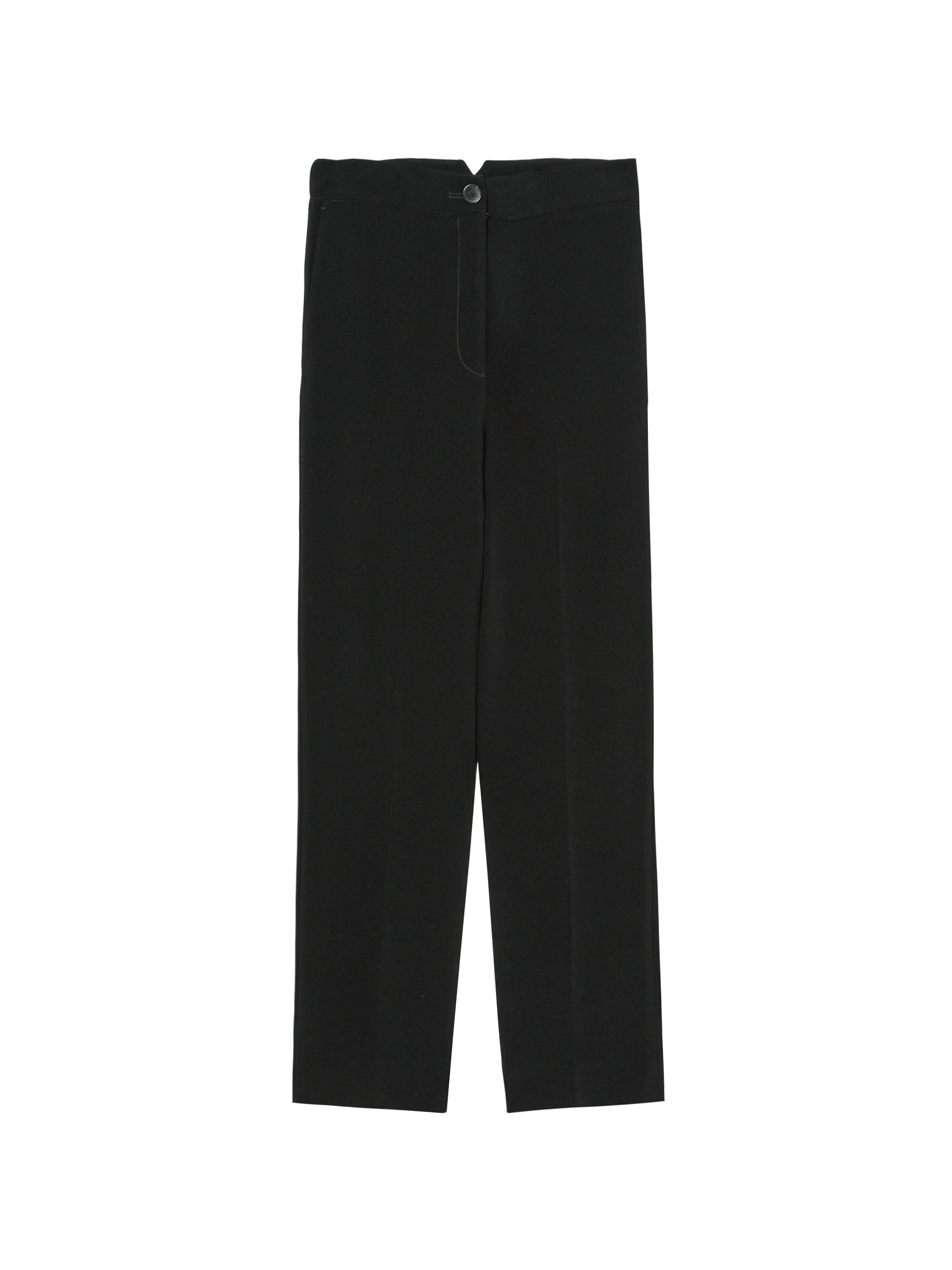 Poly Ankle Length Straight Leg Pants