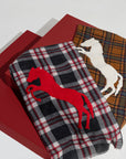 CITRUS Bouckle Horse On Tartan Checks Scarf