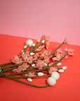 GRY & SIF Dusty Red Flowers On Stalk