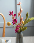 GRY & SIF Cerise Flowers On Stalk
