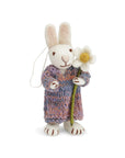 GRY & SIF White Bunny With Multi Colorful Dress And Marguerite Charm