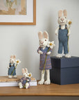 GRY & SIF White Bunny With Multi Colorful Dress And Marguerite Charm
