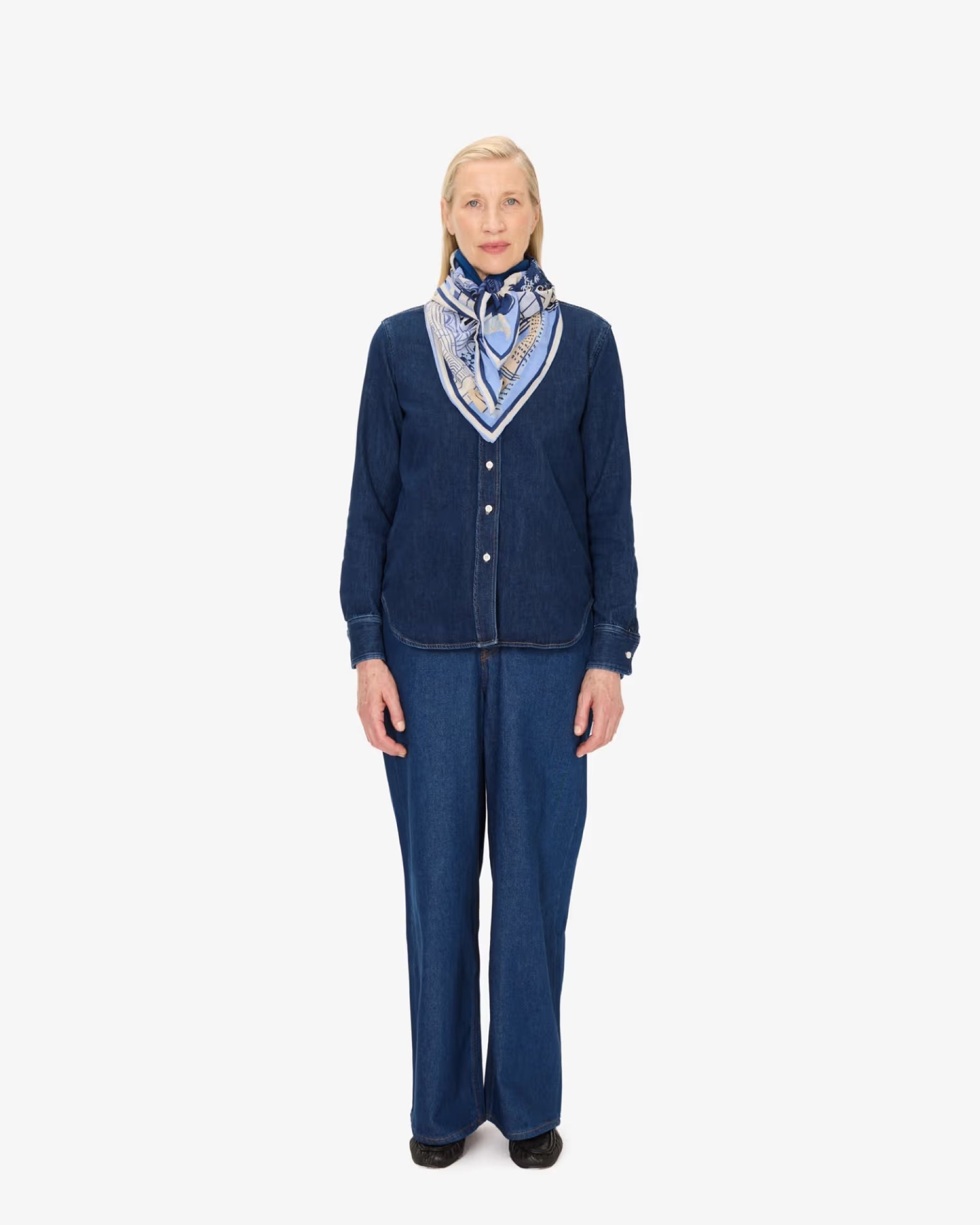 Inoui Editions Carre 100 J'Aime Paris Blue Scarf