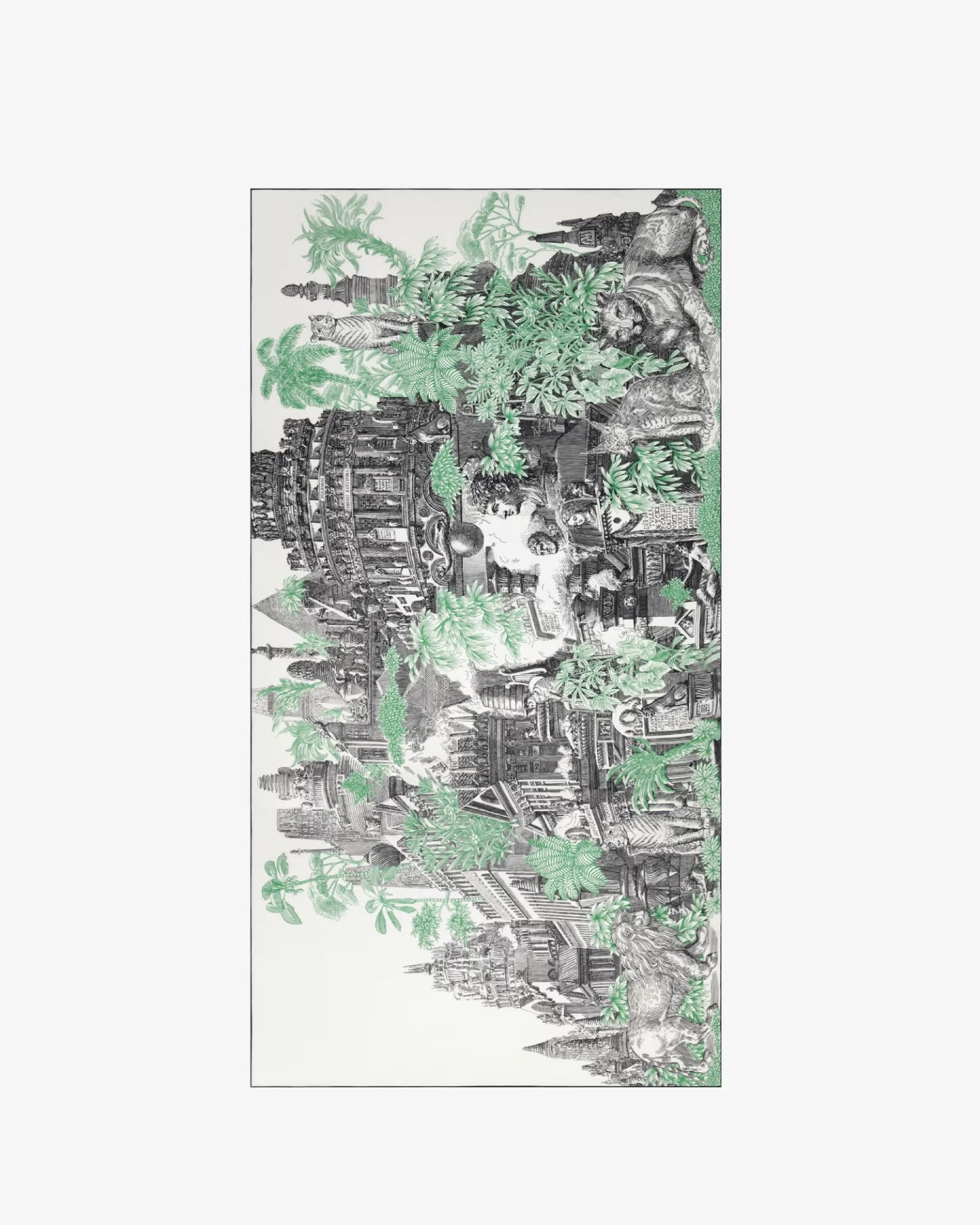 Inoui Editions Scarf 100 Piranesi Green Scarf