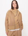Zip Up Padded Bomber Jacket
