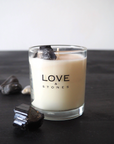 LOVE & STONES Glass Heal Tourmeline Crystal Scented Candle 290ml