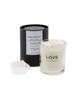LOVE & STONES Glass Raw Energy Crystal Quartz Candle 290ml