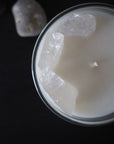 LOVE & STONES Glass Raw Energy Crystal Quartz Candle 290ml