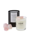 LOVE & STONES Glass Raw Dream Rose Quartz Scented Candle 290ml