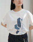 Sorona Cool Tee- Geo Rose Patchwork Boxy Tee