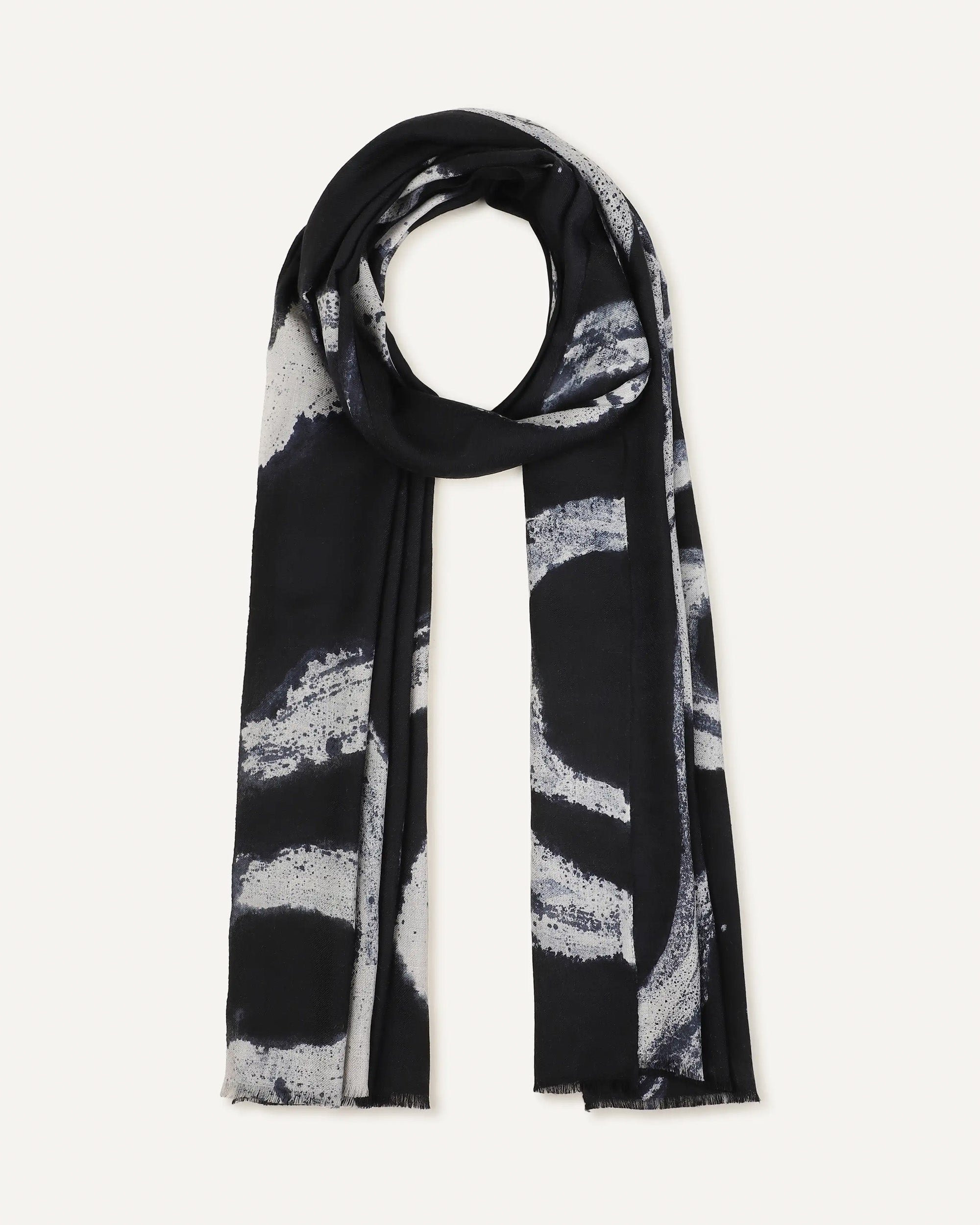 ME & K Handpaint Amber Cashmere Scarf