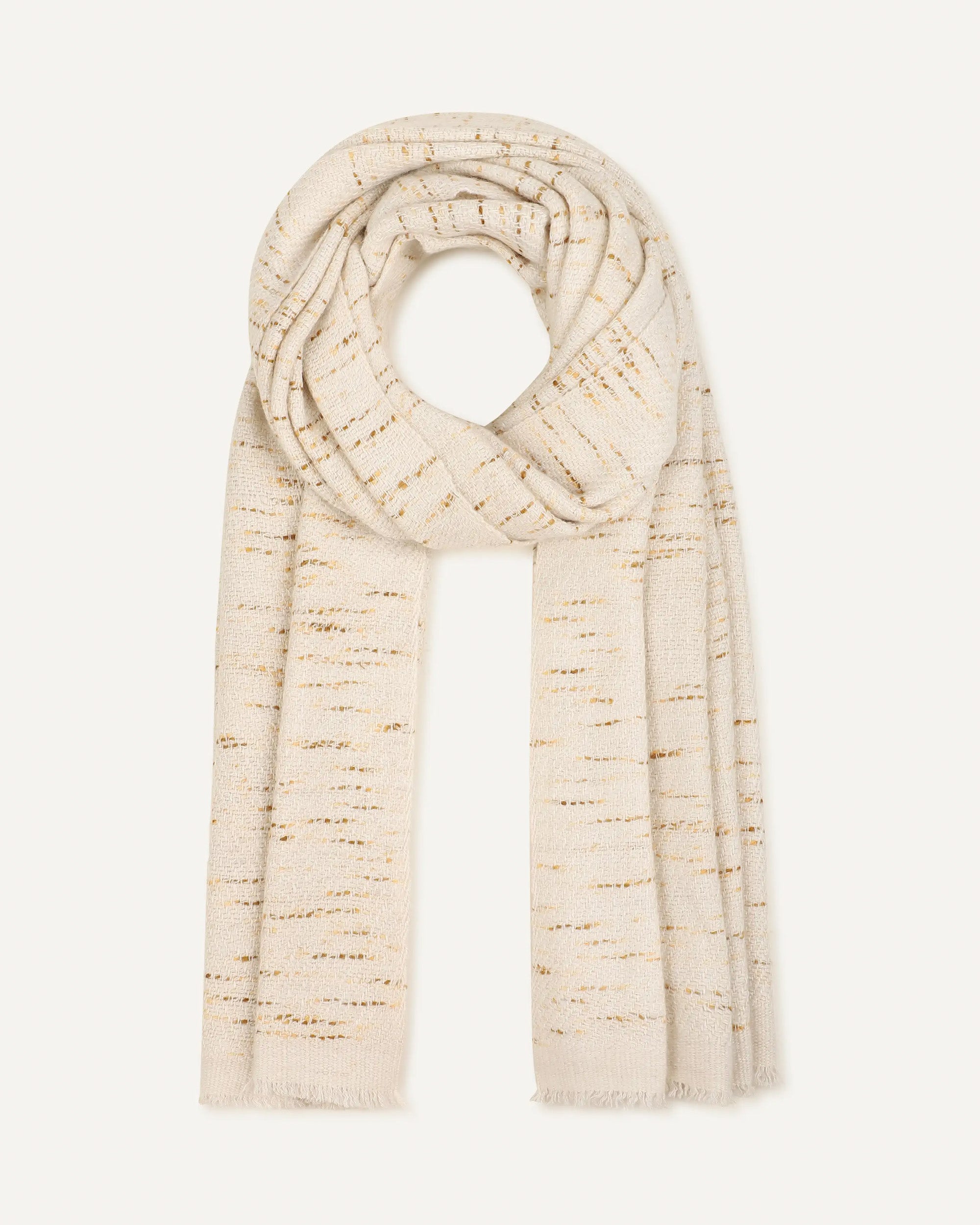 ME & K Hand Woven Drizzle Ikat Cashmere Scarf