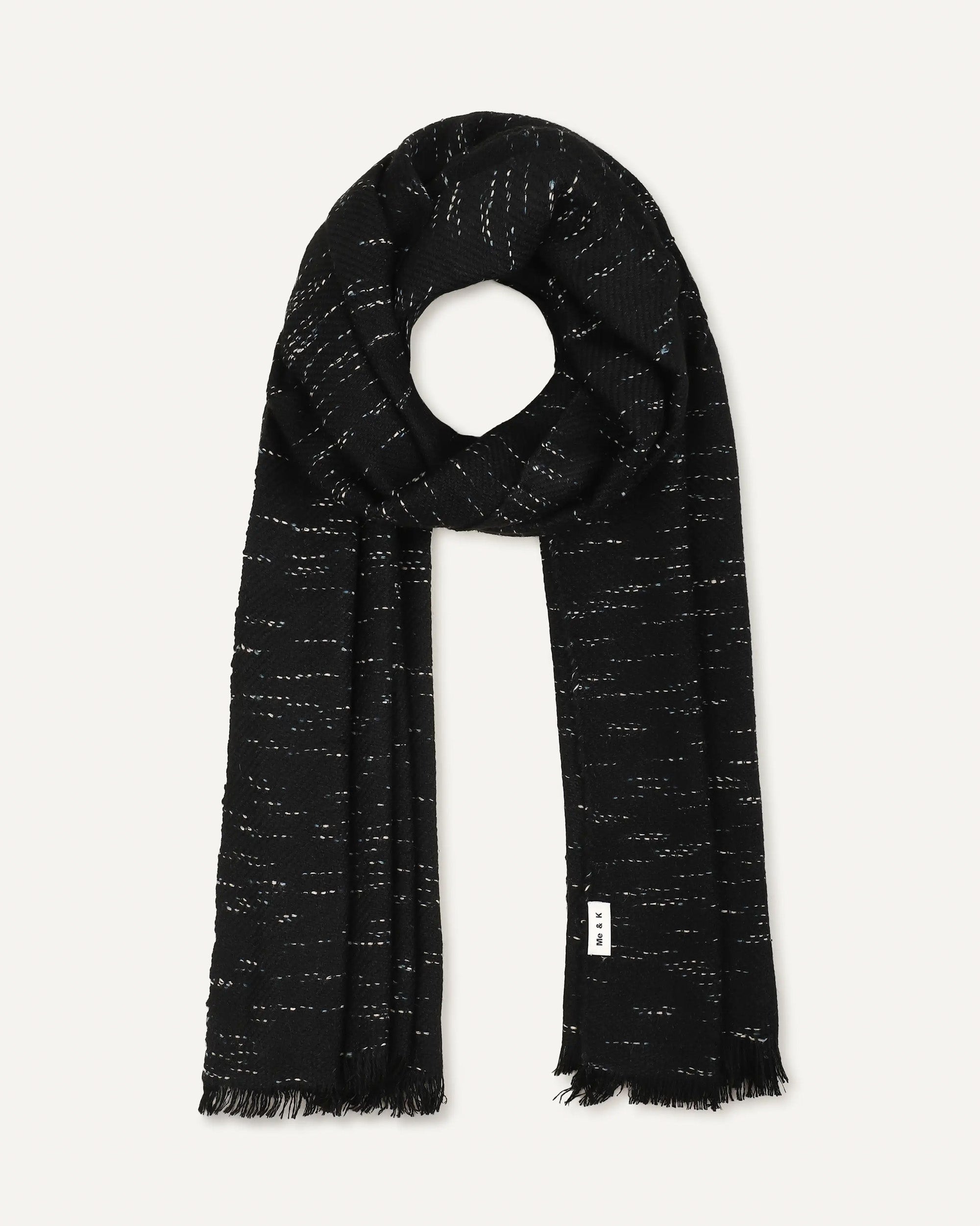 ME & K Hand Woven Drizzle Ikat Cashmere Scarf