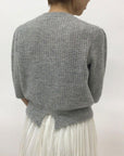 MIHOKO SAITO Lame Mix Knit Short Sleeves Top
