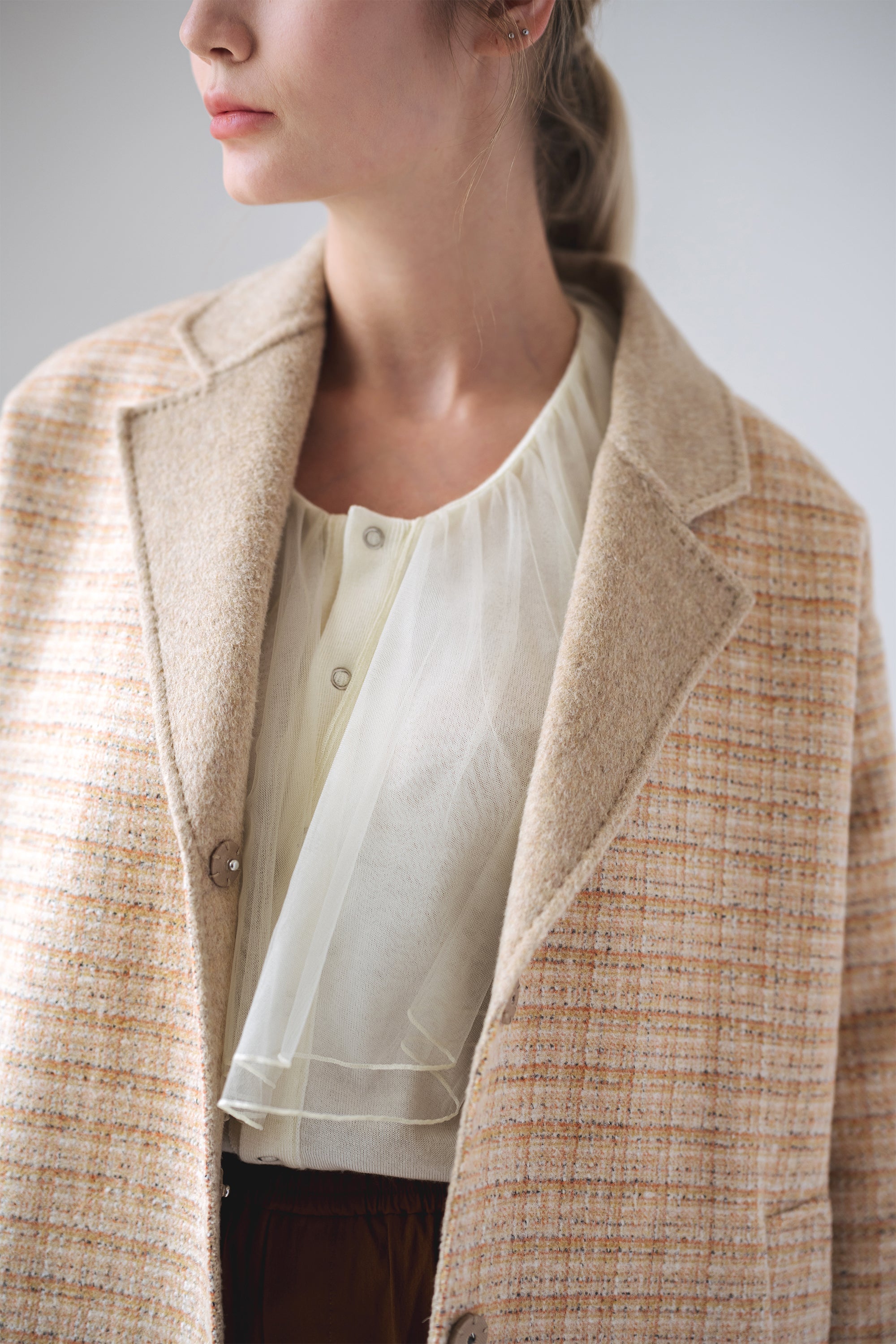 NORAH SUE Double Face Wool Blazer