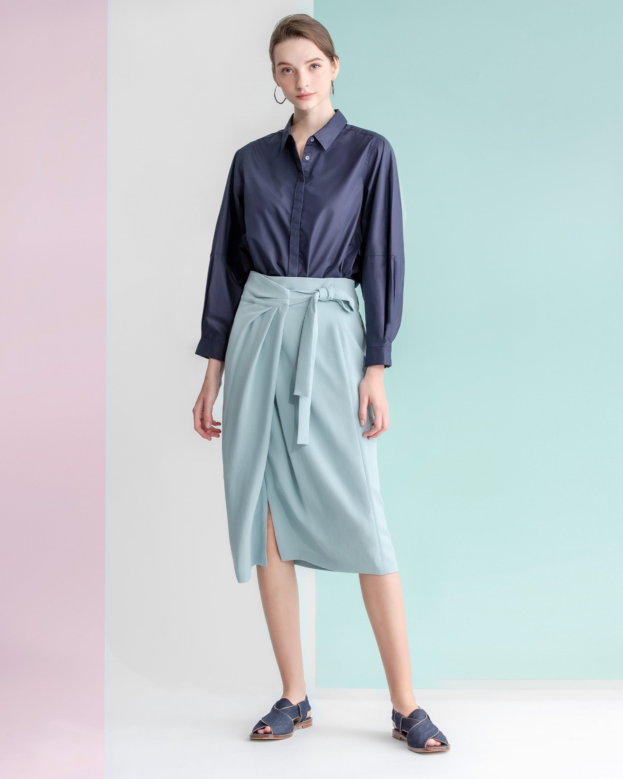 NORAH SUE Ribbon Tight Skirt