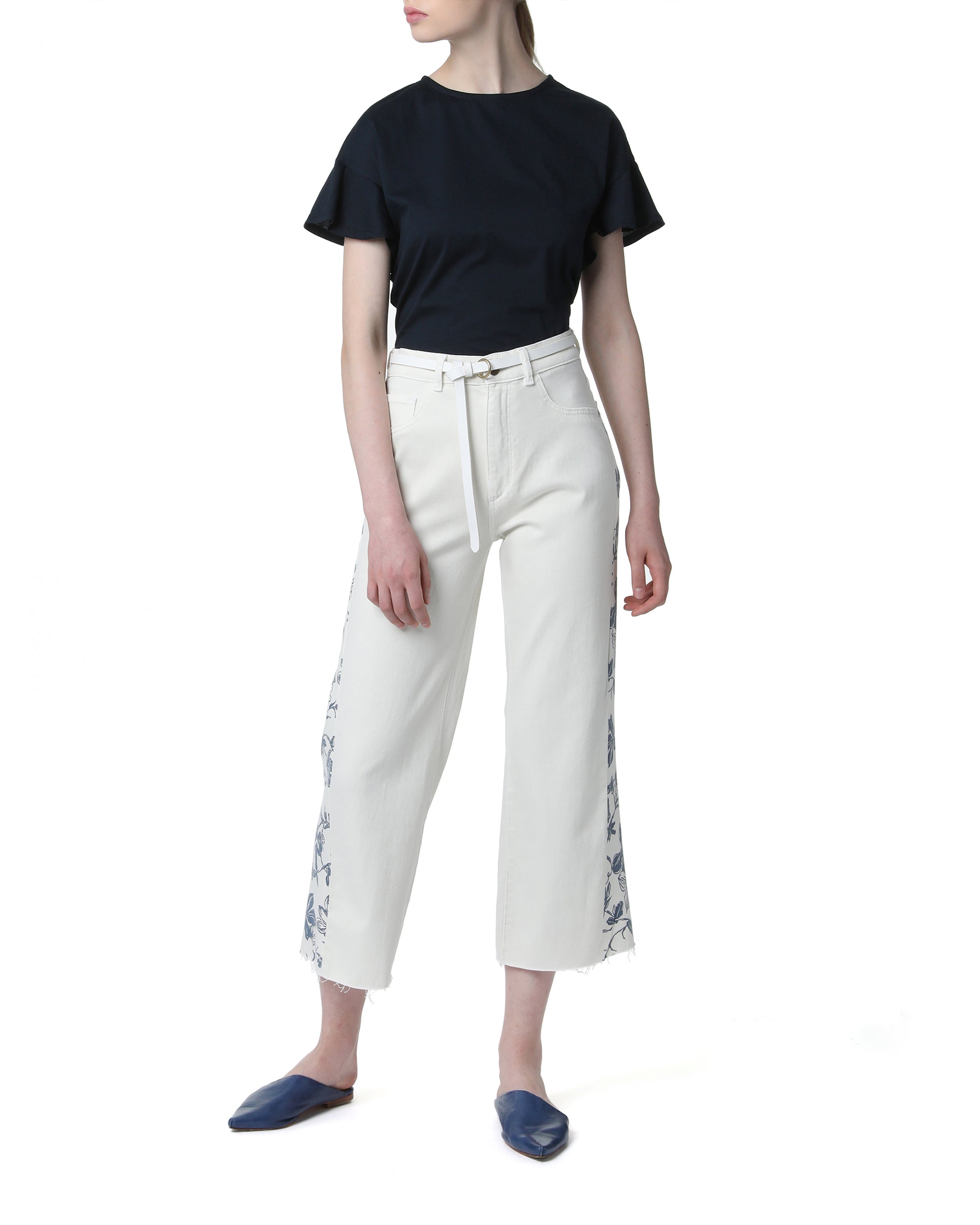 NORAH SUE Cool Touch Ruffle Sleeve Top