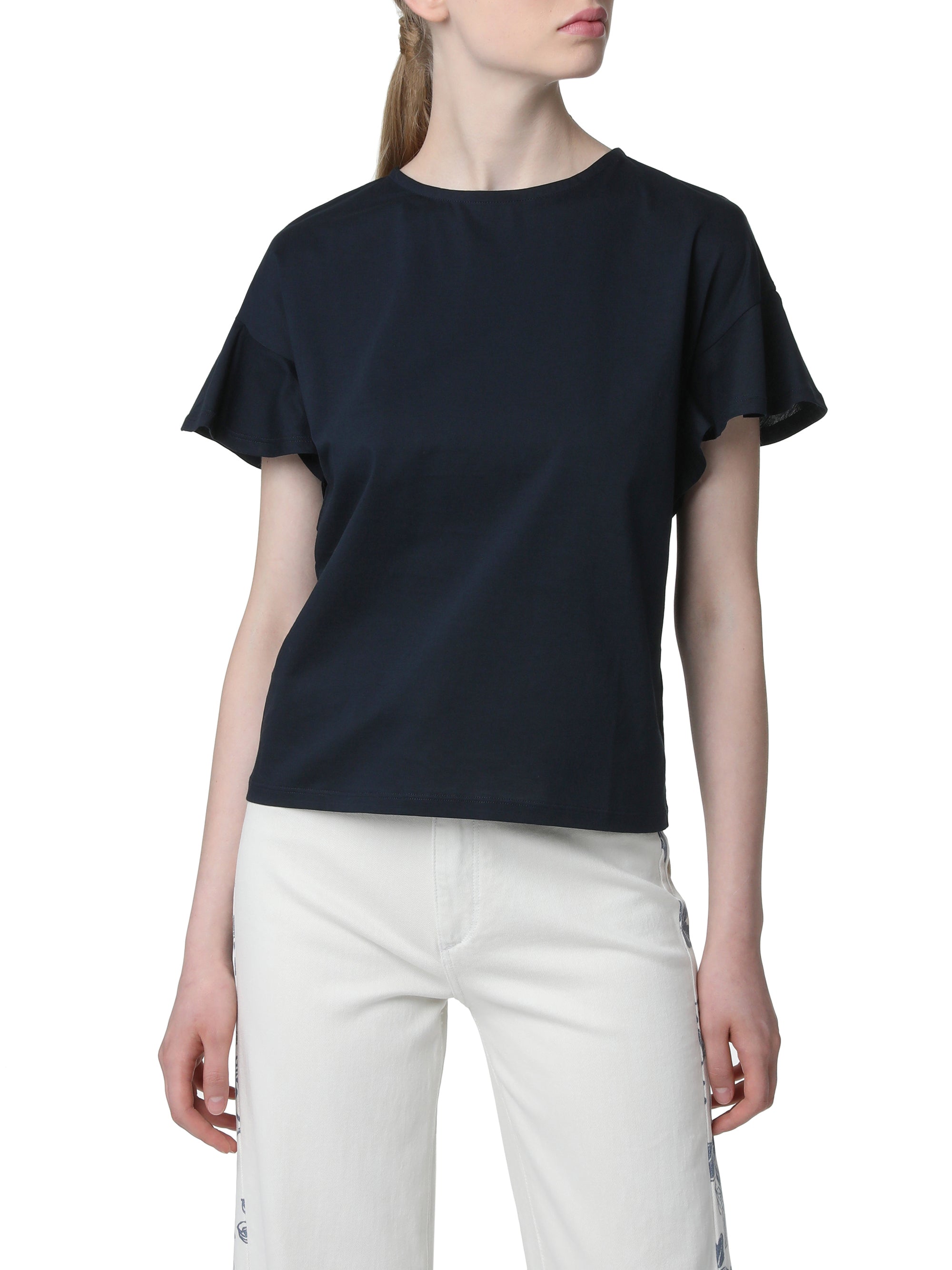 NORAH SUE Cool Touch Ruffle Sleeve Top