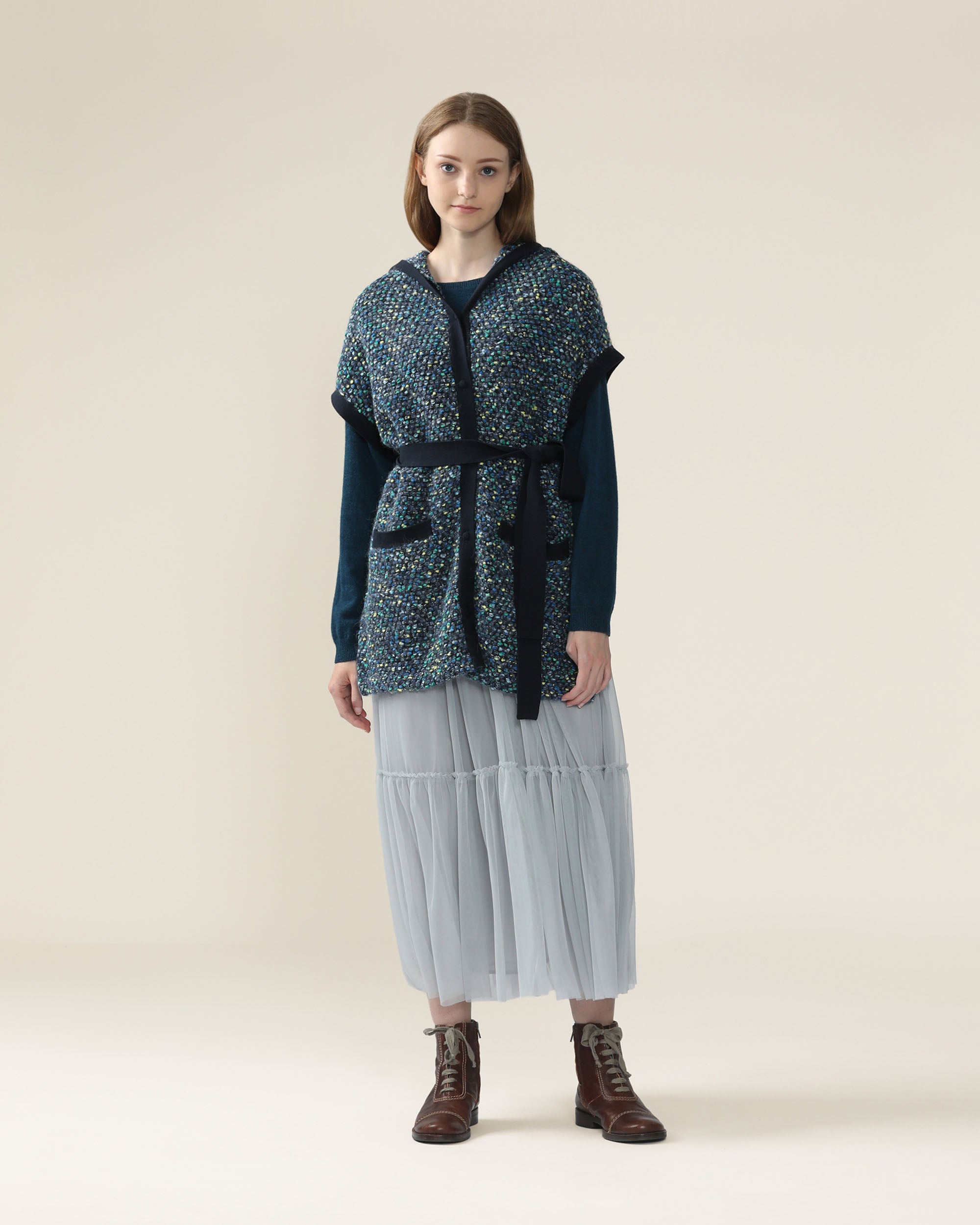 NORAH SUE Fancy Knit Gilet