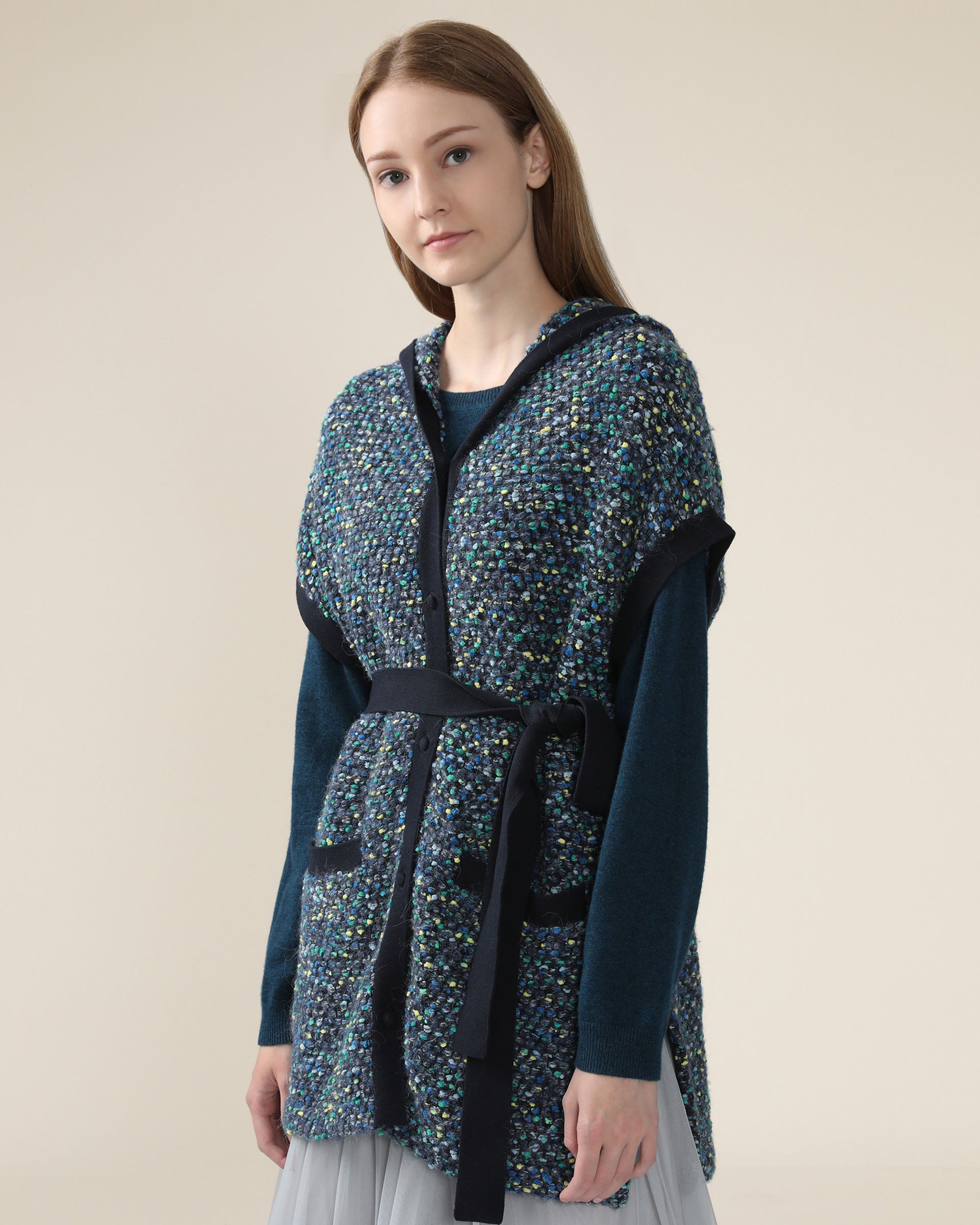 NORAH SUE Fancy Knit Gilet