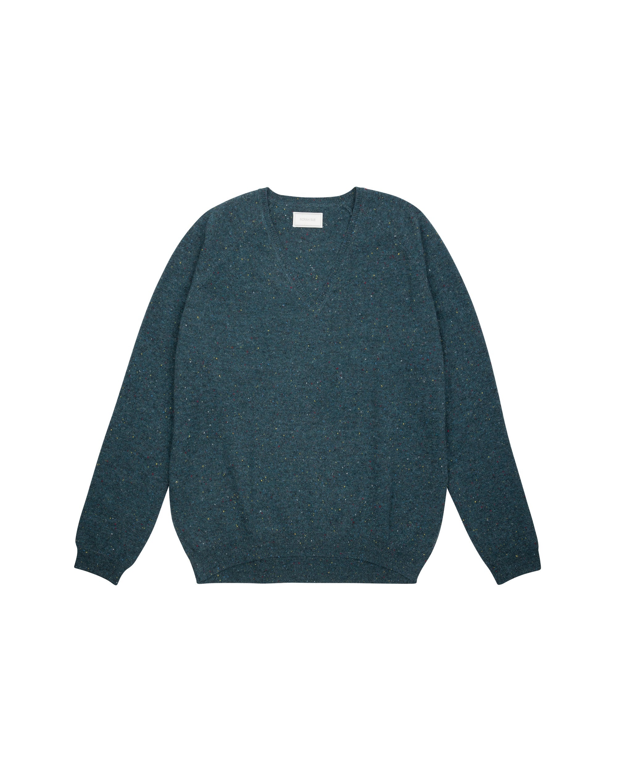 NORAH SUE 100% Cashmere V Neck Long Sleeves Top