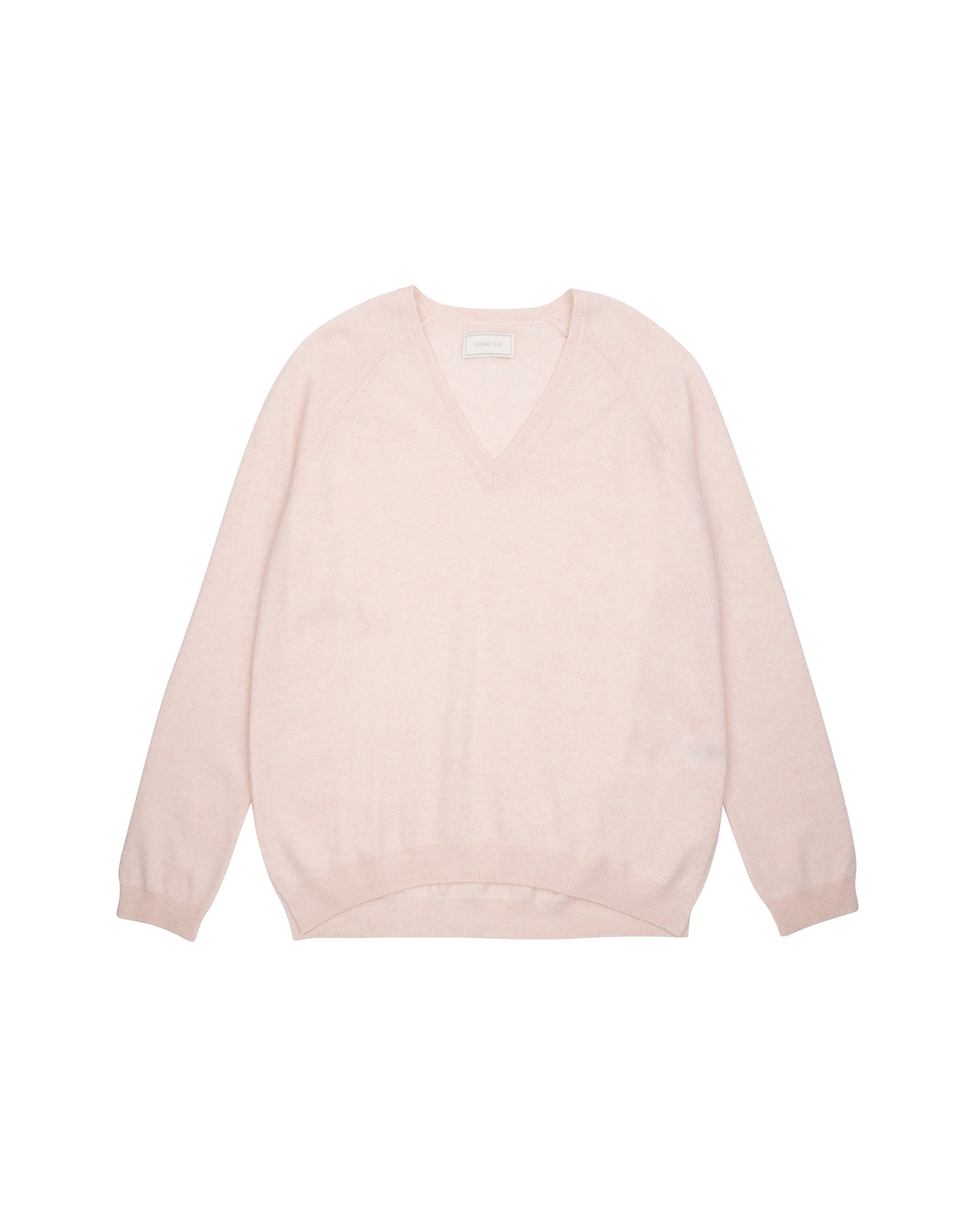 NORAH SUE 100% Cashmere V Neck Long Sleeves Top