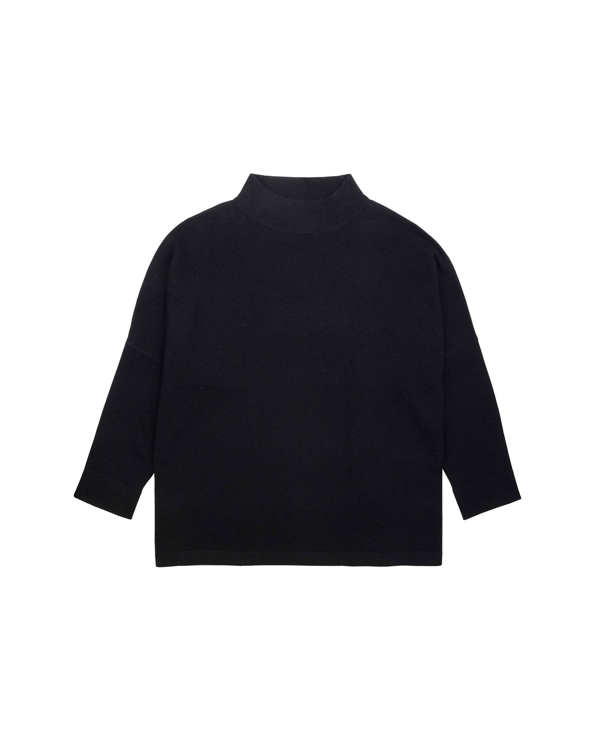 NORAH SUE Cashmere Square Cut Long Sleeves Top