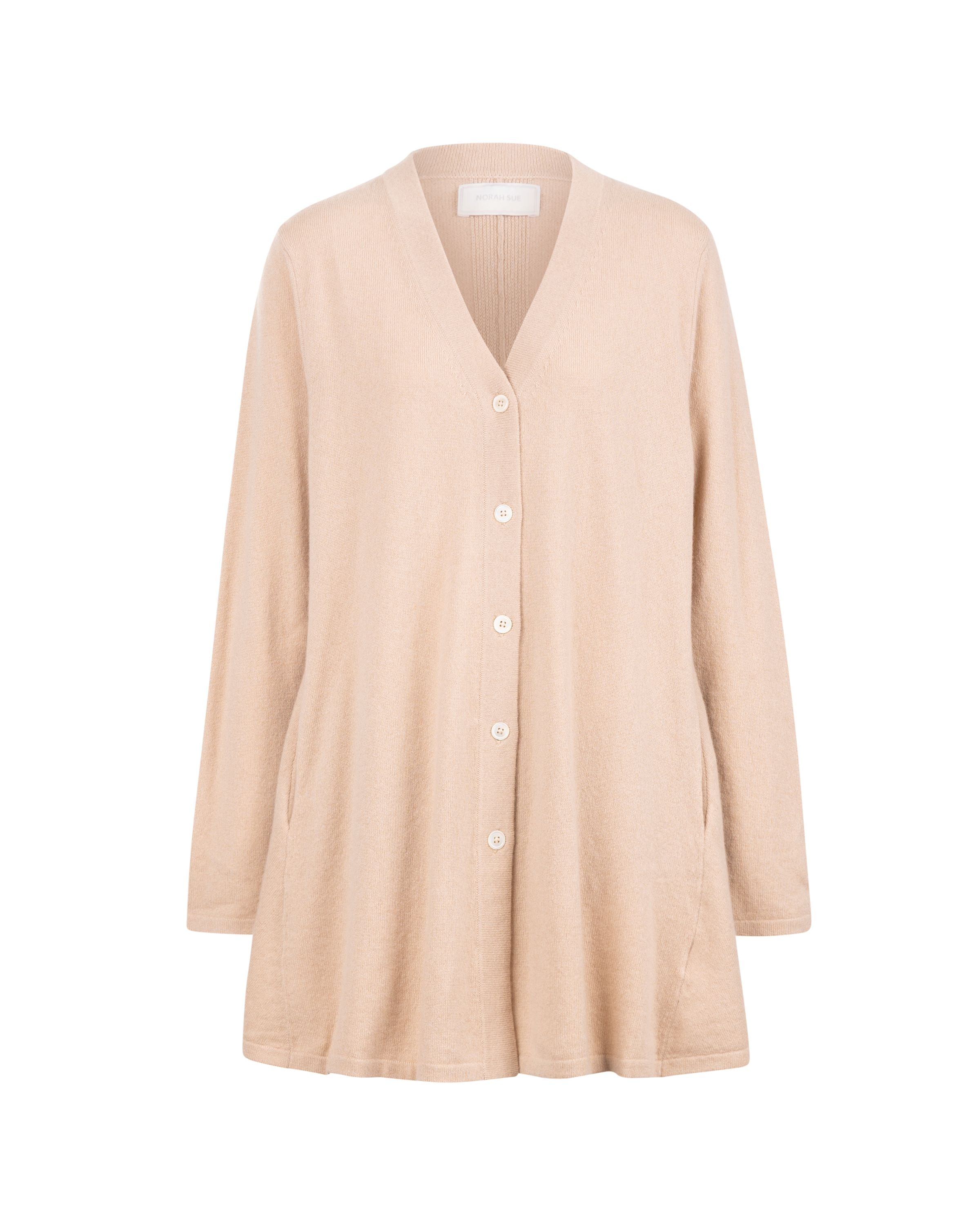 NORAH SUE 100% Cashmere Long Cardigan