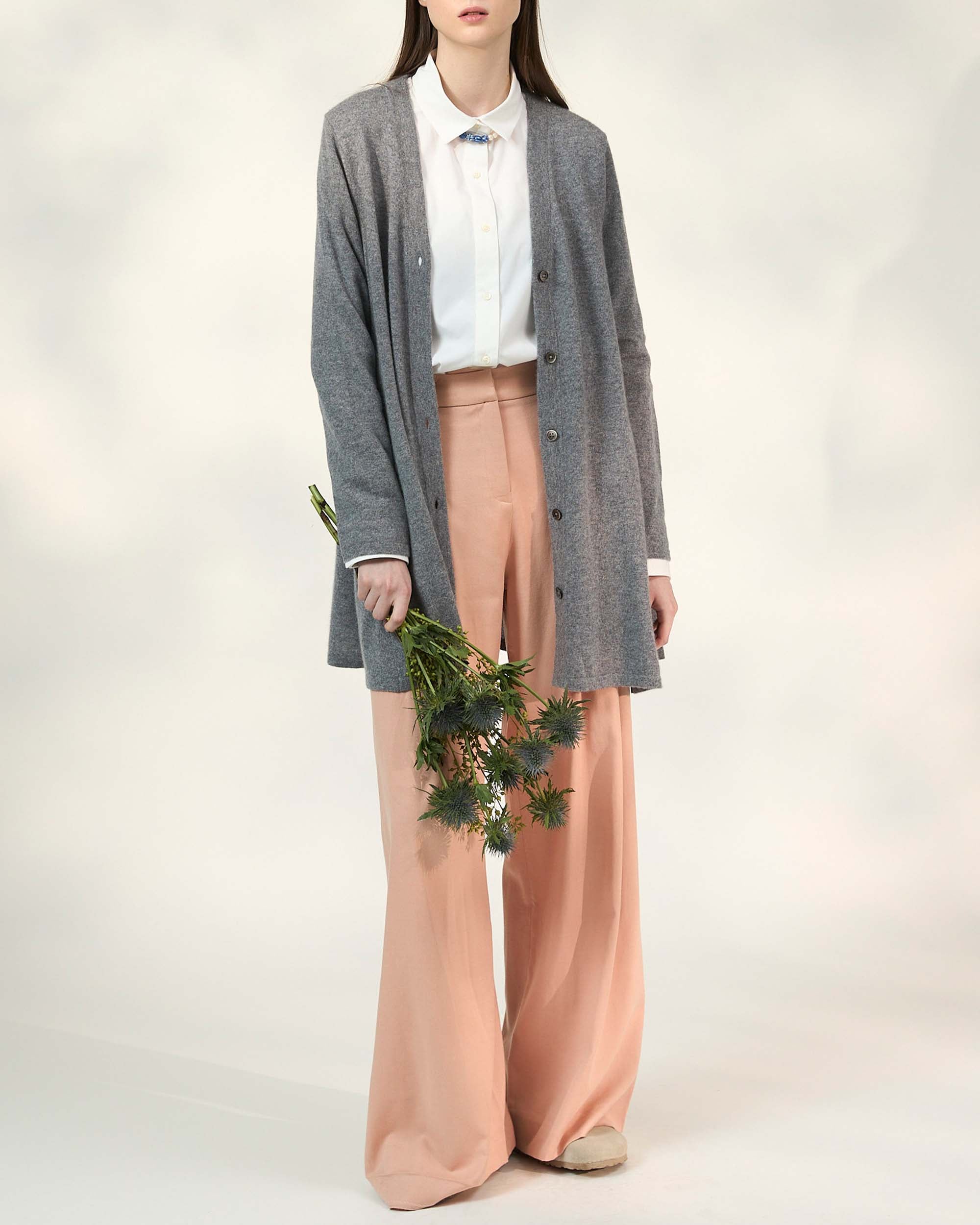 NORAH SUE 100% Cashmere Long Cardigan