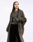 NORAH SUE Cashmere Mix Cable Knit Jacket