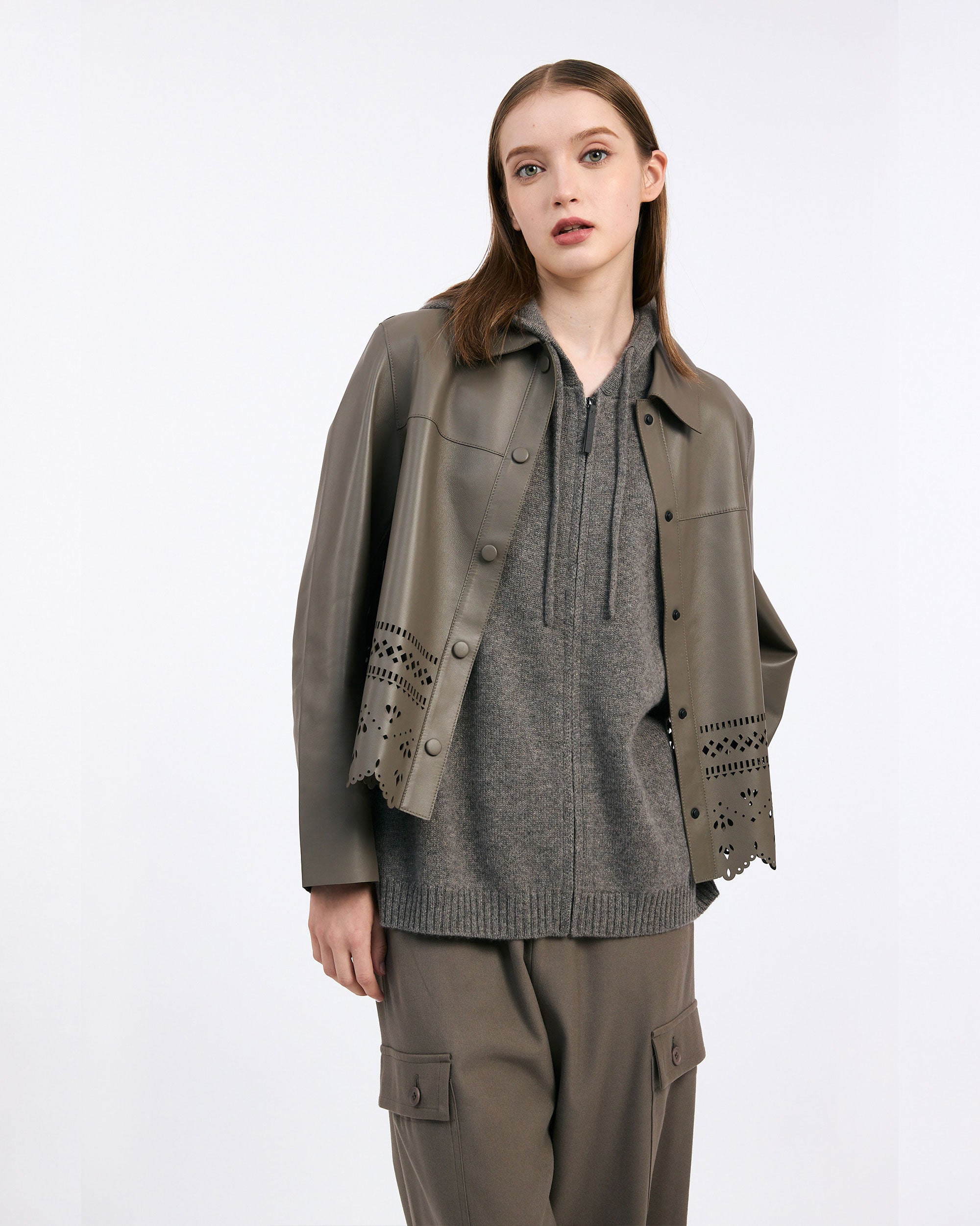 NORAH SUE Boho Leather Jacket