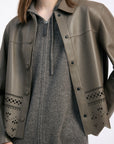 NORAH SUE Boho Leather Jacket