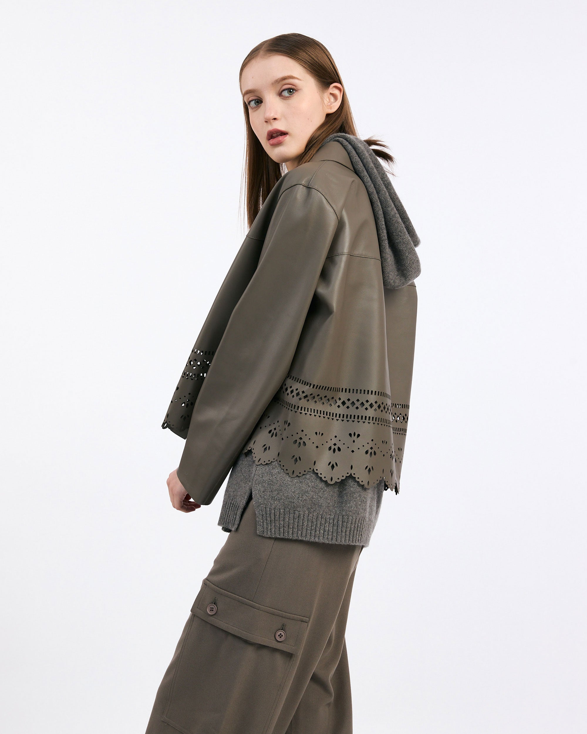 NORAH SUE Boho Leather Jacket