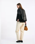 NORAH SUE Leather Trench Jacket