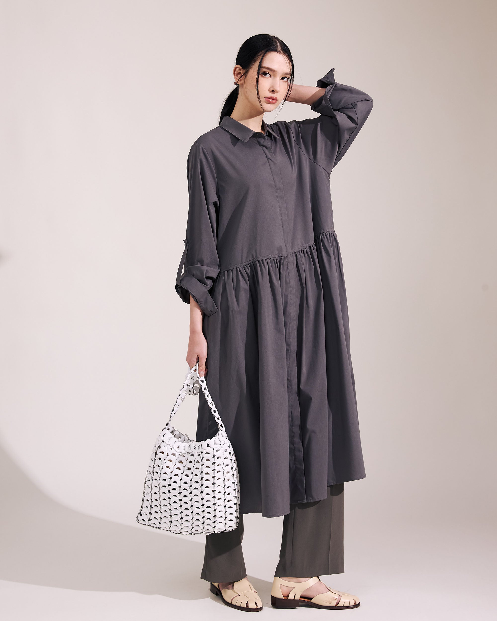 NORAH SUE Poplin Dress