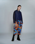 Rayon Poly Denim Like Button Up Blouse