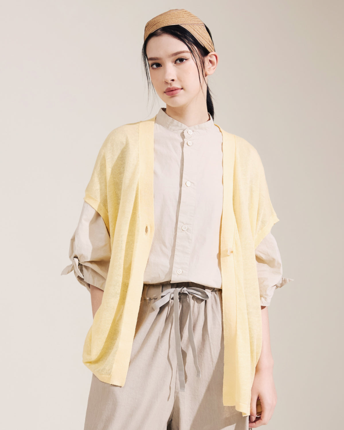 NORAH SUE Pure Linen Gilet