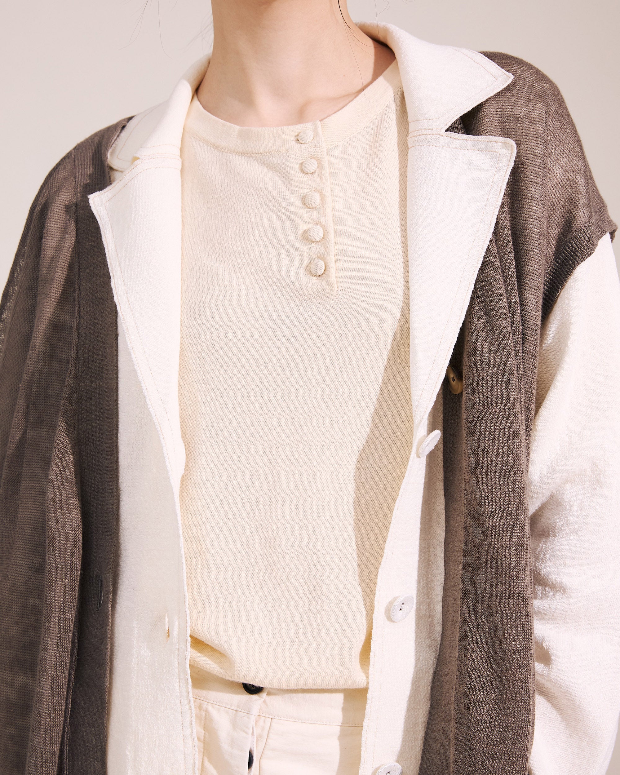 NORAH SUE Linen Cotton Cool Knit Jacket