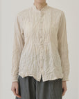 PAS DE CALAIS Plain Shirring Brushed Blouse