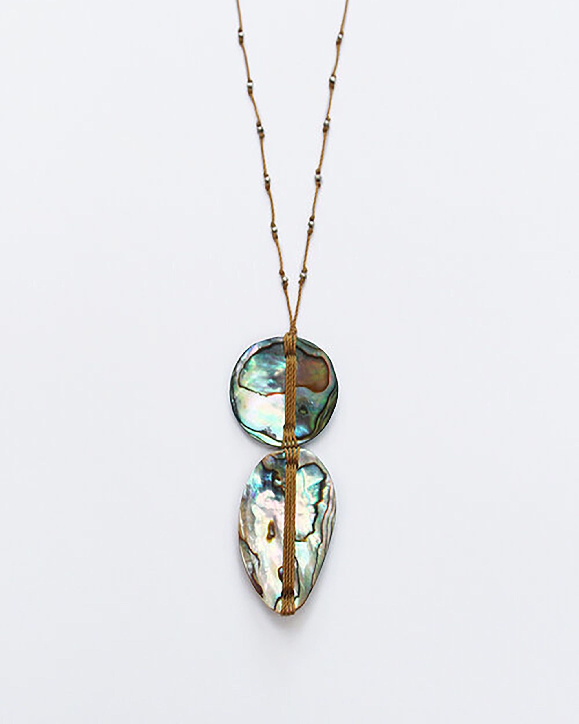 SEE REAL FLOWERS Woven Abalone Necklace