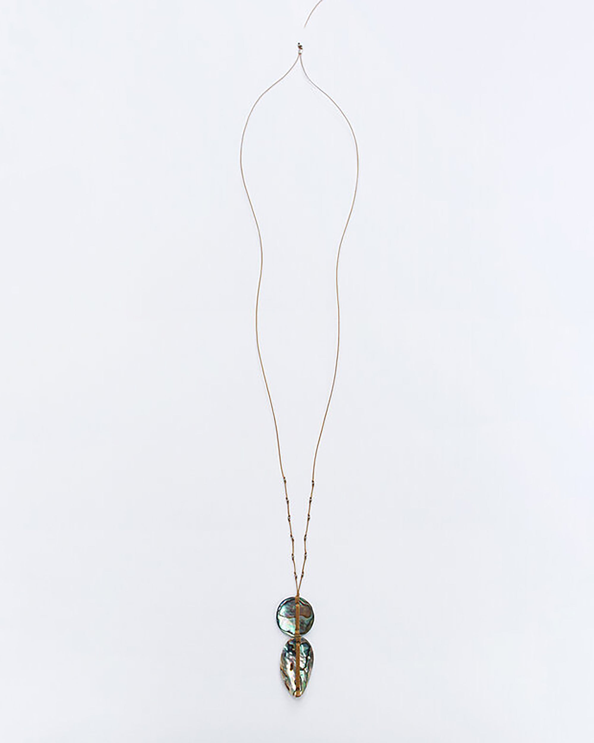 SEE REAL FLOWERS Woven Abalone Necklace