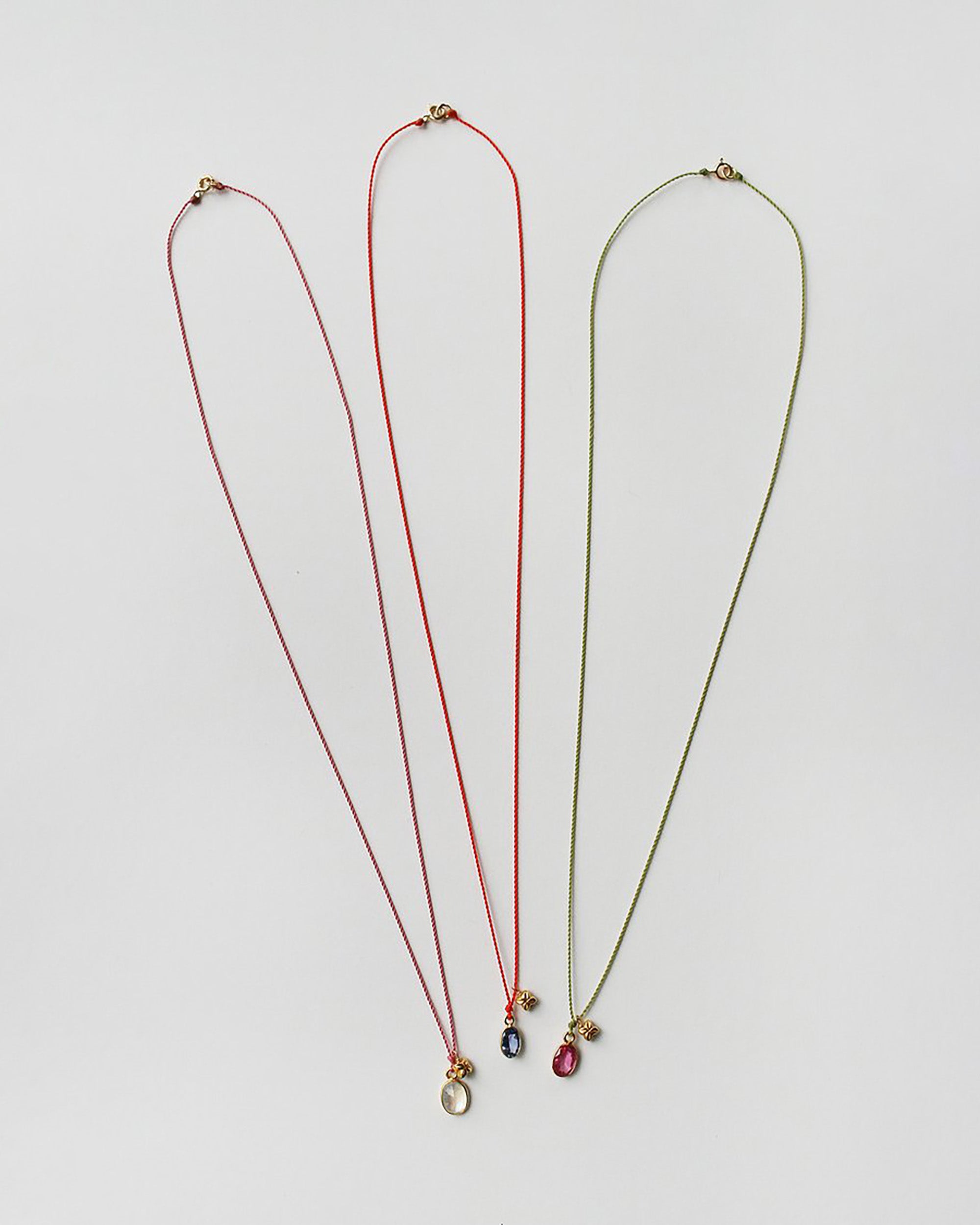 SEE REAL FLOWERS Blossom Charm Ruby Necklace