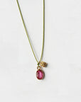 SEE REAL FLOWERS Blossom Charm Ruby Necklace