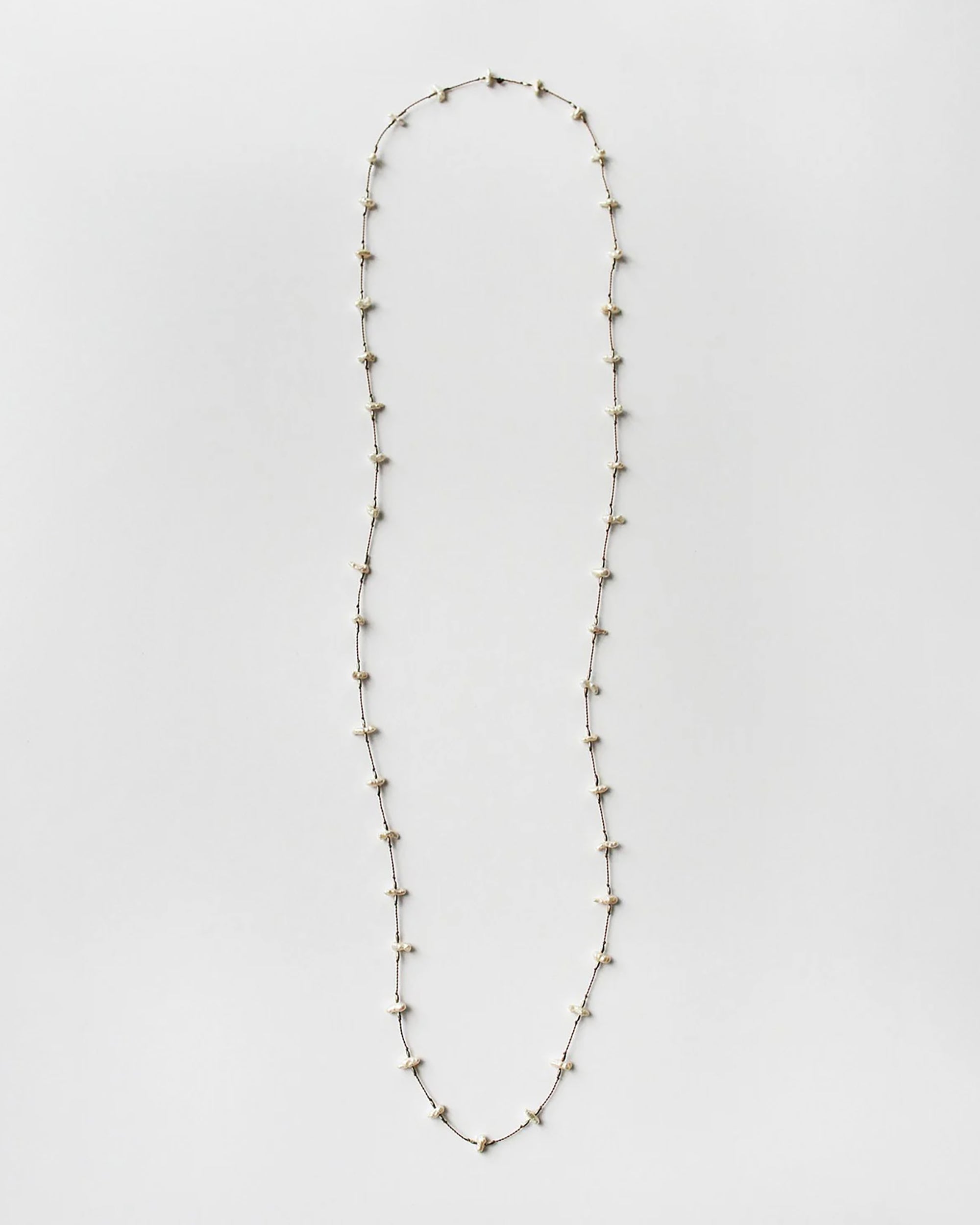 SEE REAL FLOWERS Long Keshi Pearl Necklace