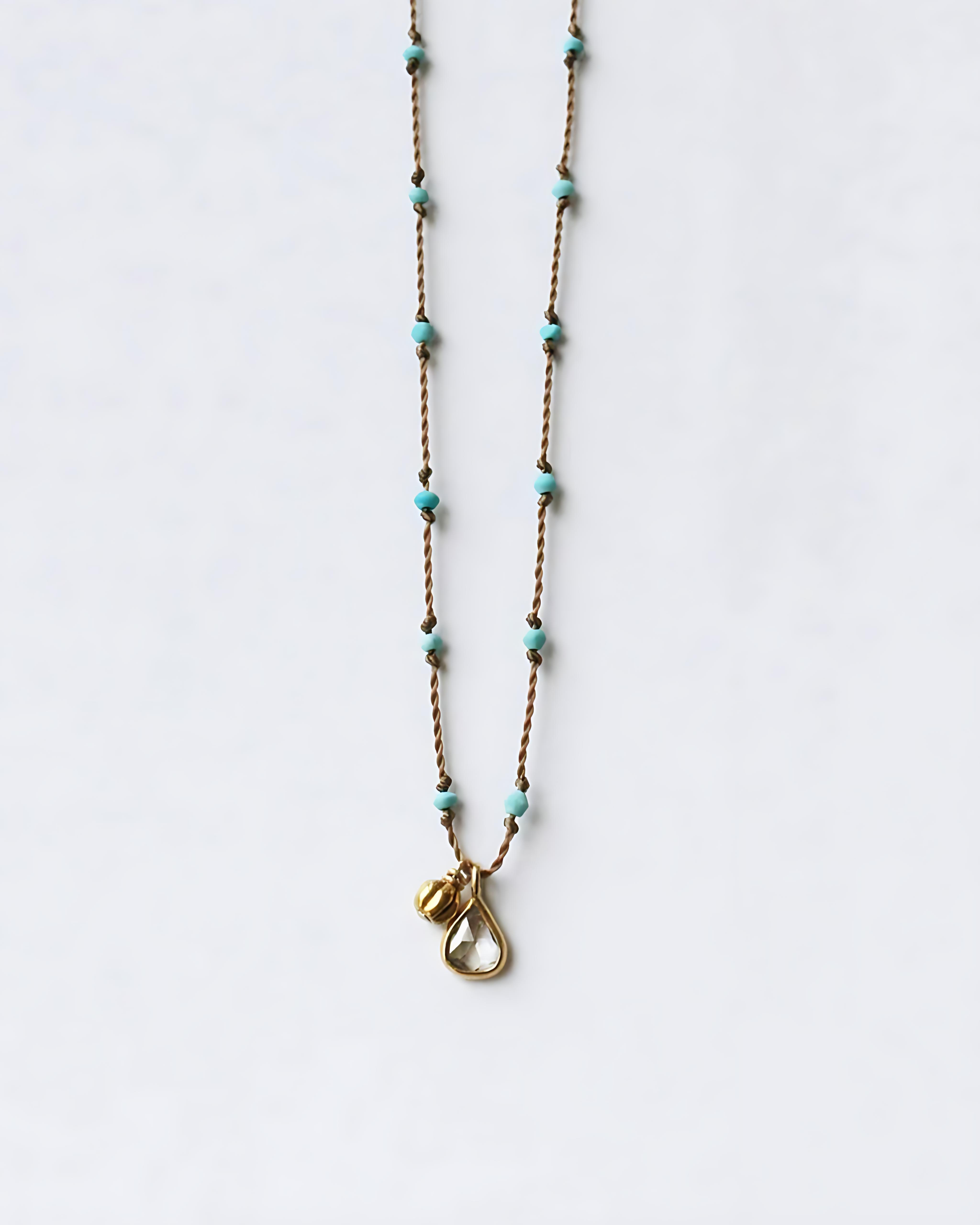 SEE REAL FLOWERS Diamond Beaded Primavera Necklace